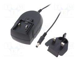 Power supply: switched-mode; voltage source; 12VDC; 2.5A; 30W