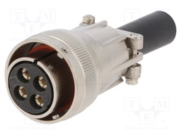Connector: circular; GCA; plug; female; PIN: 4; with contacts; 74A