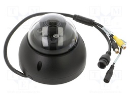 Camera: CCTV IP; indoor,outside; Dim: Ø122x93.4mm; black; 12VDC