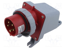 Connector: AC supply 3-phase; socket; male; angled; -25÷40°C; IP&S