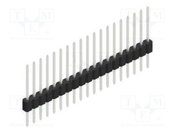 Connector: pin strips; pin header; male; PIN: 19; 1.27mm; THT; 1x19