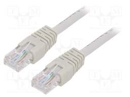 Patch cord; U/UTP; 5e; stranded; CCA; PVC; grey; Len: 1.5m; 26AWG