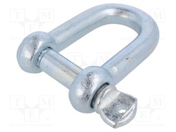 Dee shackle; steel; for rope; zinc; Size: 25mm