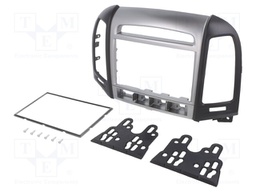 Radio mounting frame; Hyundai; 2 DIN; black-silver