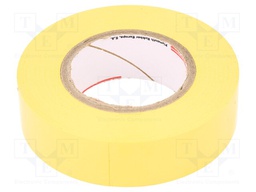 Tape: electrical insulating; W: 19mm; L: 20m; D: 0.15mm; yellow; 220%