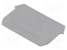 End piece; grey; for UDK4 connectors; Width: 1.5mm; polyamide