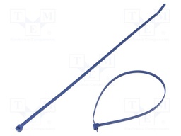 Cable tie; with metal; L: 366mm; W: 4.8mm; polypropylene; 133N; blue
