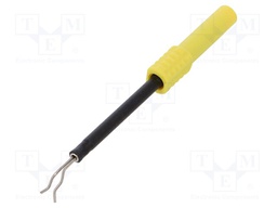 Test probe; 1A; yellow; Socket size: 4mm; Plating: nickel plated