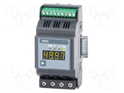 Meter: network parameters; for DIN rail mounting; LED; 4 digit