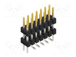 Connector: pin strips; pin header; male; PIN: 14; 2.54mm; SMT; 2x7