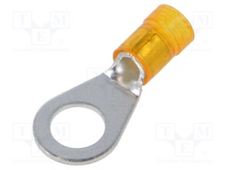 Tip: ring; M8; 4÷6mm2; crimped; for cable; insulated; tinned; yellow