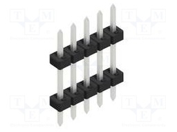 Connector: pin strips; pin header; male; PIN: 5; 2mm; THT; 1x5; 100V
