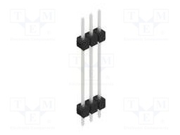 Connector: pin strips; pin header; male; PIN: 3; 2.54mm; THT; 1x3