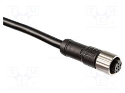 Plug; M12; PIN: 8; female; 1m; IP68; 2A; straight; cables