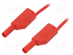 Test lead; silicone; 0.5m; red; 19A; 1kV; Cond.cross sec: 1mm2