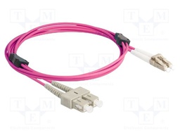 Fiber patch cord; OM4; LC/PC,SC/PC; 2m; 50/125um; LSZH; beige