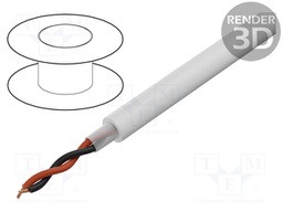 Wire: assembly; Core: stranded; 2x0,5mm2; -20÷70°C; Package: 100m