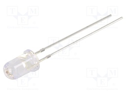 LED; 5mm; red; 15°; Front: convex; 2÷2.5V; No.of term: 2; 50÷55mW