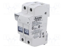 Fuse base; 10x38mm; for DIN rail mounting; 30A; 600VAC; Poles: 2