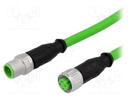 Cable: for sensors/automation; PIN: 4; M12-M12; D code-Ethernet