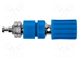 Socket; 4mm banana; 36A; 33VAC; 70VDC; blue; soldered; -20÷80°C