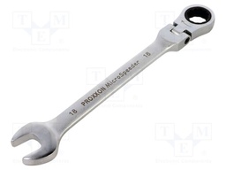 Wrench; combination spanner,with joint; 18mm; MicroSpeeder