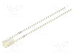 LED; 3mm; white cold; 500÷750mcd; 140°; Front: recessed; 12V; 225mW