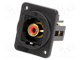 Coupler; RCA socket,both sides; Case: XLR standard; 19x24mm