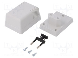 Enclosure: for power supplies; X: 52mm; Y: 70mm; Z: 47mm; ABS; grey