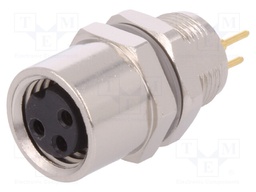 Connector: M8; female; PIN: 3; for panel mounting,rear side nut