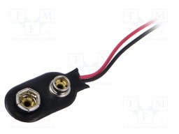 6F22 connector; Leads: 200mm leads; Size: 6F22,6LR61; Batt.no: 1