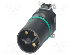 Connector: M12; contact insert; PIN: 4; 63V; straight; SMT; 12A