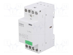 Contactor: 3-pole installation; NO x3; 24VAC; 24VDC; 25A; DIN; IKD