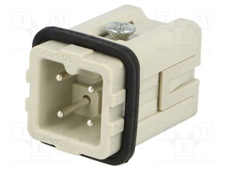 Connector: HDC; male; CKS; PIN: 4; 3+PE; size 21.21; 10A; 400V