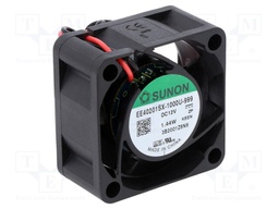 Fan: DC; axial; 12VDC; 40x40x20mm; 18.35m3/h; 27.5dBA; 8000rpm