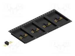Connector: pin strips; pin header; male; PIN: 2; 2.54mm; SMT; 1x2