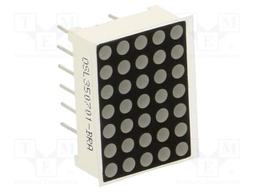 Display: LED; matrix; 5x7; red; 100mcd; anode; 12.7x17.8x6.3mm