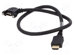 Cable; HDMI socket 110° left/right,HDMI plug; Len: 0.5m; black