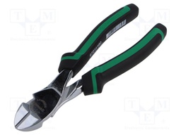 Pliers; side,cutting; ergonomic two-component handles,polished