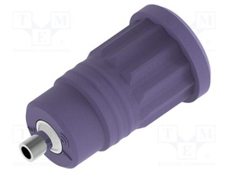 Connector: 4mm banana; socket; 25A; violet; nickel plated; 28.2mm