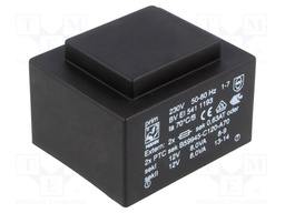 Transformer: encapsulated; 16VA; 230VAC; 12V; 12V; 667mA; 667mA