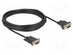 Cable; D-Sub 9pin socket,DC 5,5/2,1 socket,both sides; PVC