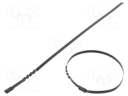 Cable tie; L: 260mm; W: 4.6mm; stainless steel AISI 304; 445N