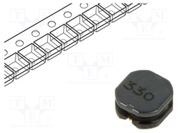 Power Inductor (SMD), 33 µH, 1.7 A, Shielded, 1.9 A, SRN8040 Series, 8mm x 8mm x 4mm