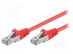 Patch cord; F/UTP; 5e; stranded; CCA; PVC; red; 3m; 26AWG