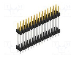 Connector: pin strips; pin header; male; PIN: 30; 2.54mm; THT; 2x15