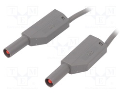 Test lead; PVC; 2m; grey; 32A; Type: with 4mm axial socket