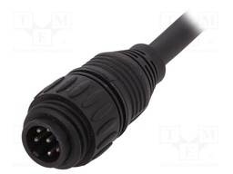 Connector: circular; plug; PIN: 7; male; cables; IP65,IP67; 10A; 1.5m