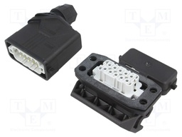 Connector: HDC; Type: with cable gland; Pitch: 49,5x16mm; 250V; 16A
