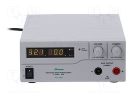 Power supply: laboratory; Channels: 1; 1÷32VDC; 0÷30A; ≤5mVrms